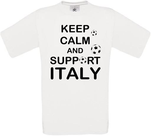 Keep Calm And Support Italy Crew Neck T-Shirt