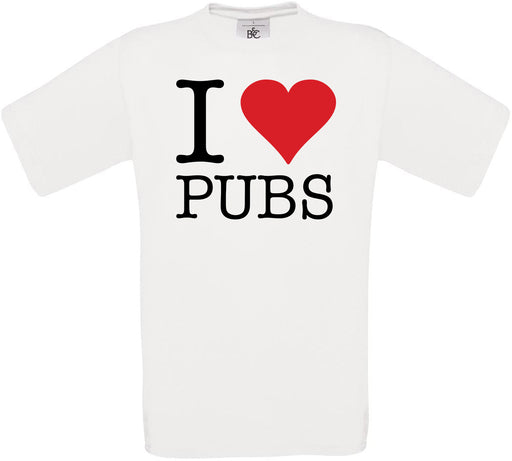 I Love Pubs Crew Neck T-Shirt