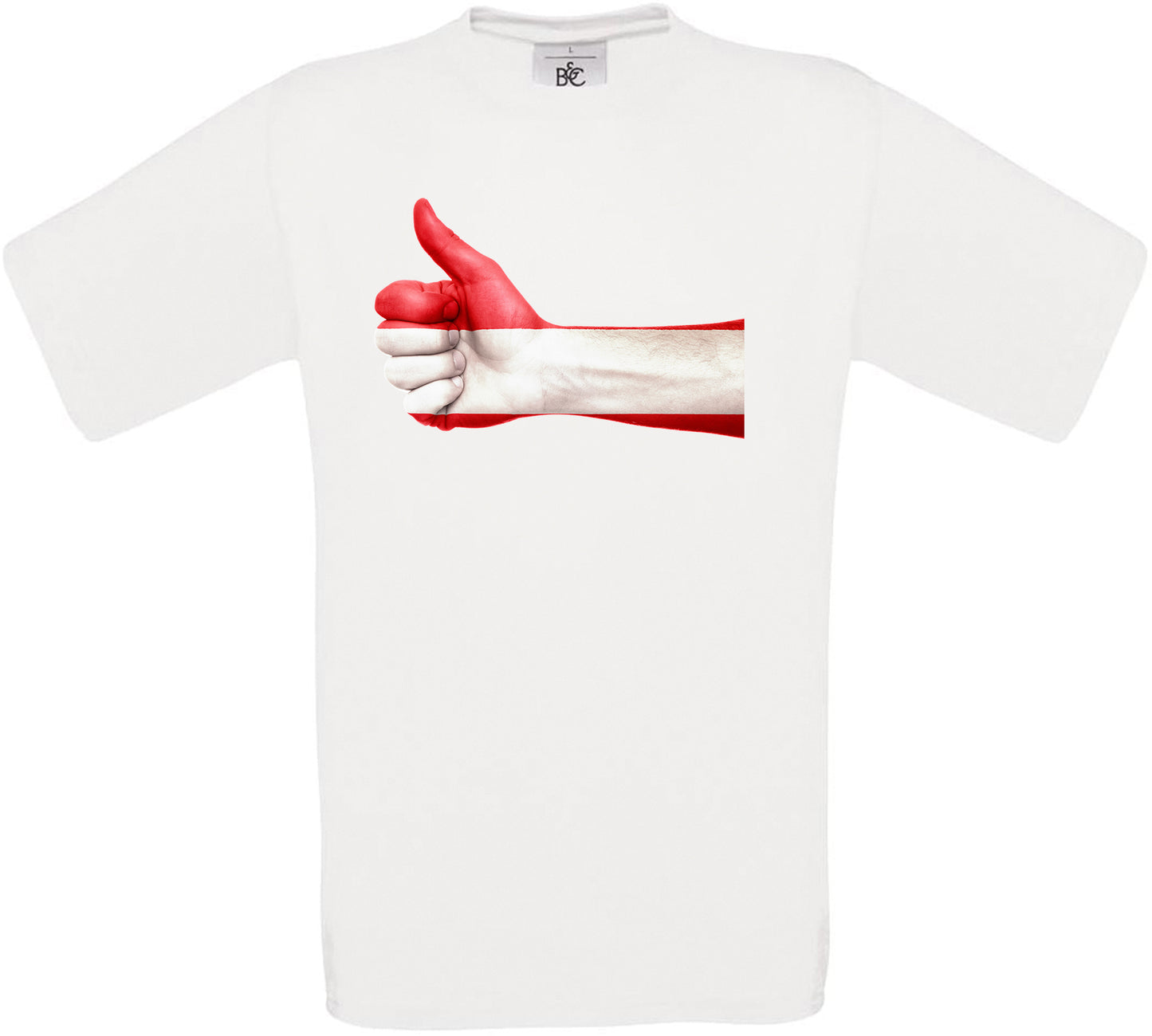 Austria Thumbs Up Flag Crew Neck T-Shirt