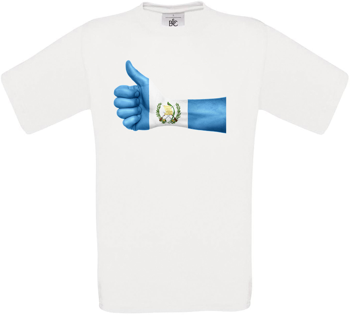 Guatemala Thumbs Up Flag Crew Neck T-Shirt