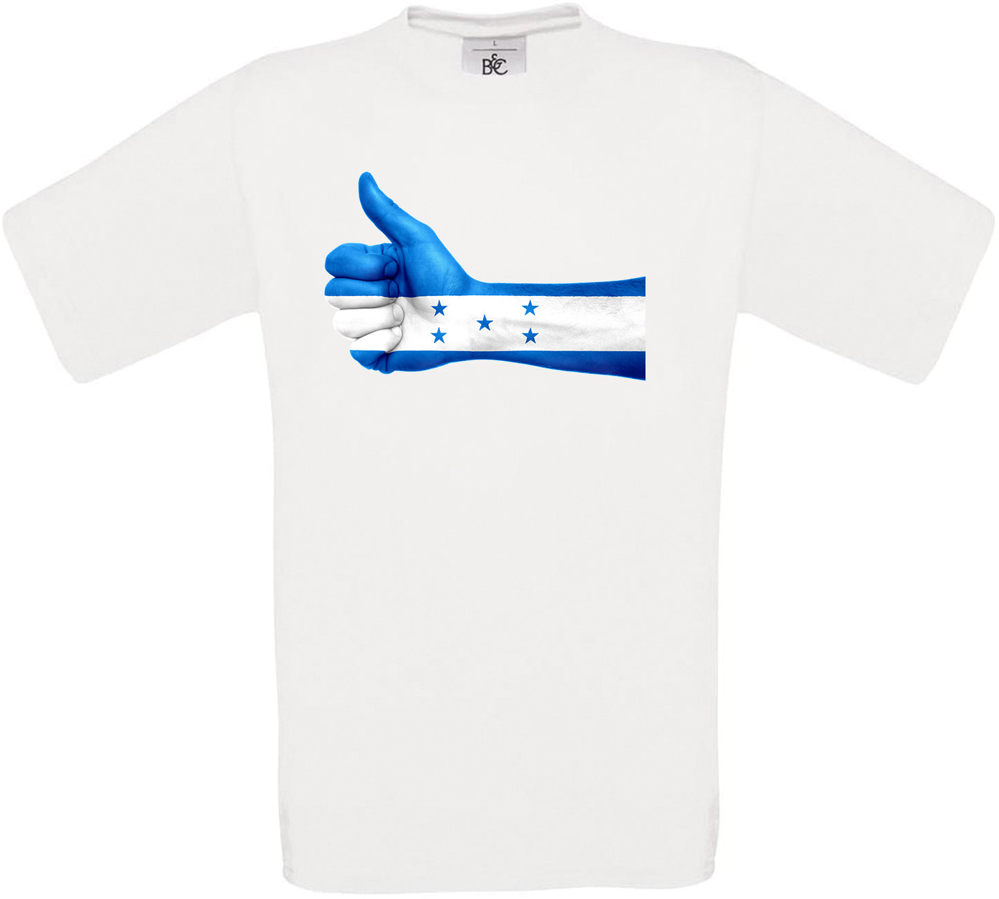 Honduras Thumbs Up Flag Crew Neck T-Shirt