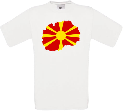 Macedonia Country Flag Crew Neck T-Shirt