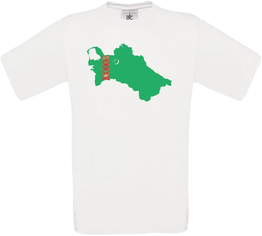 Turkmenistan Country Flag Crew Neck T-Shirt