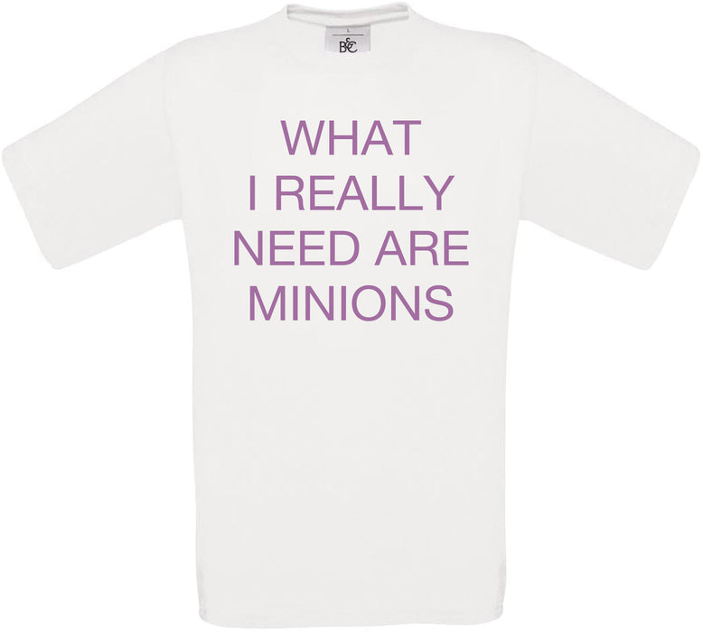 What I Really Need Are Minions Crew Neck T-Shirt