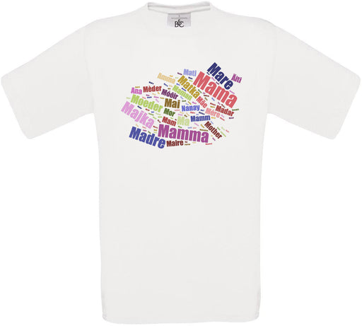 Word Mother In Different Languages Crew Neck T-Shirt