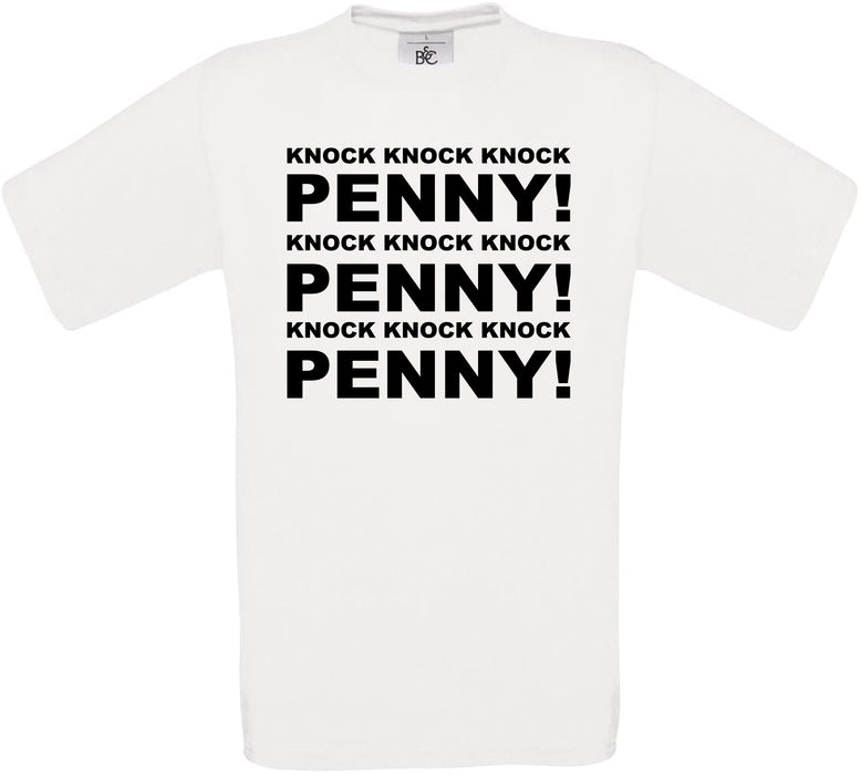 Knock Knock Penny - Big Bang Theory Crew Neck T-Shirt