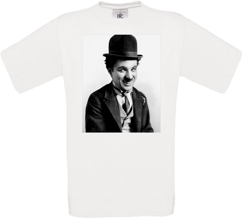 Charlie Chaplin Portrait Crew Neck T-Shirt