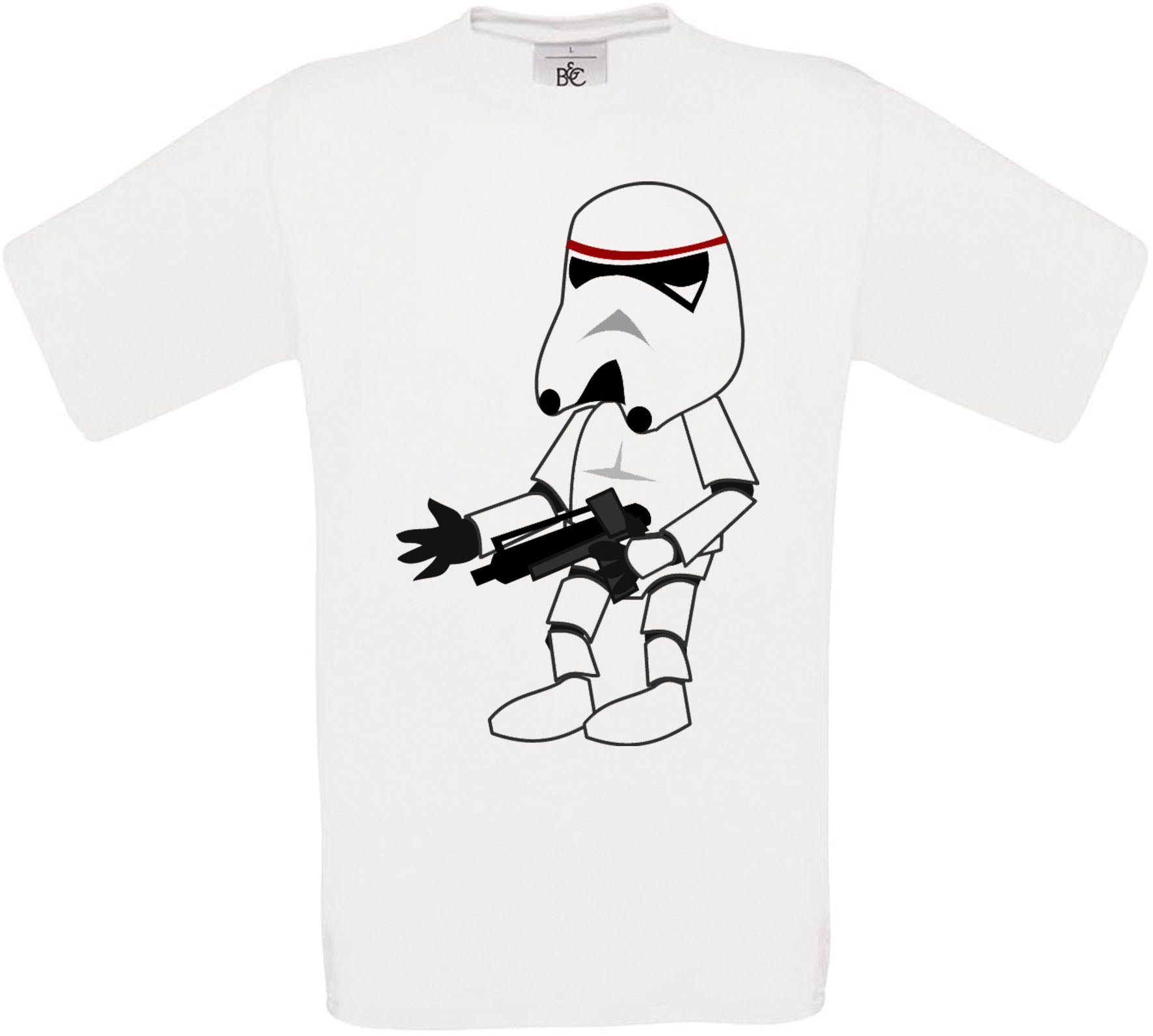 Cartoon Storm Trooper Crew Neck T-Shirt