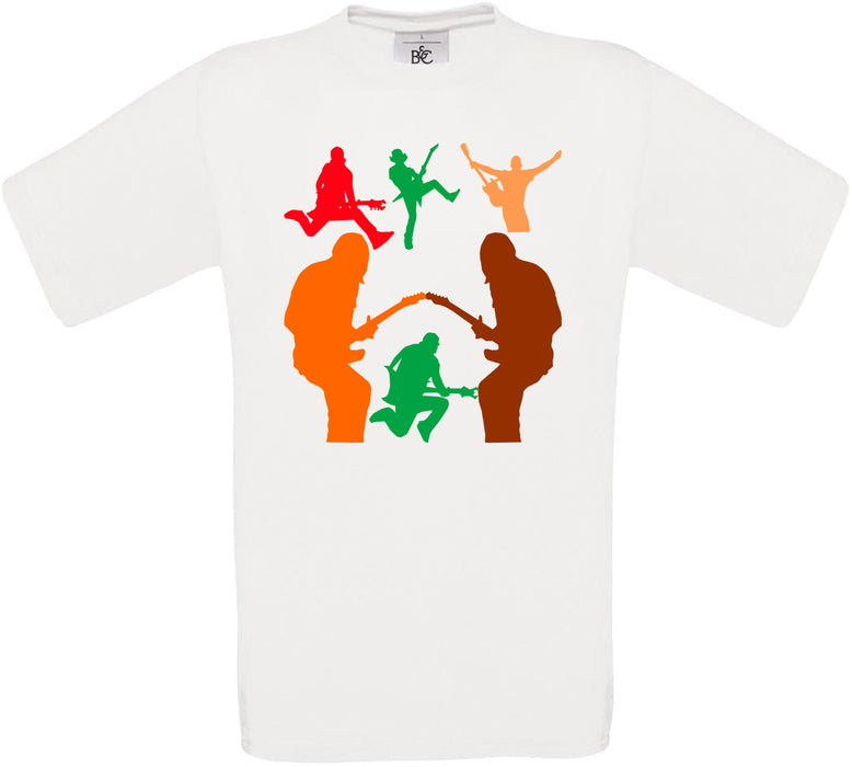 Guitar Playing Crew Neck T-Shirt