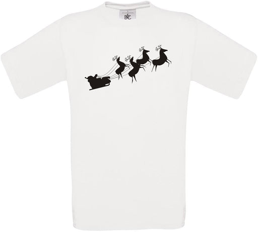 Santa Sledding Crew Neck T-Shirt