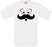 Eyes Mustache Face Crew Neck T-Shirt