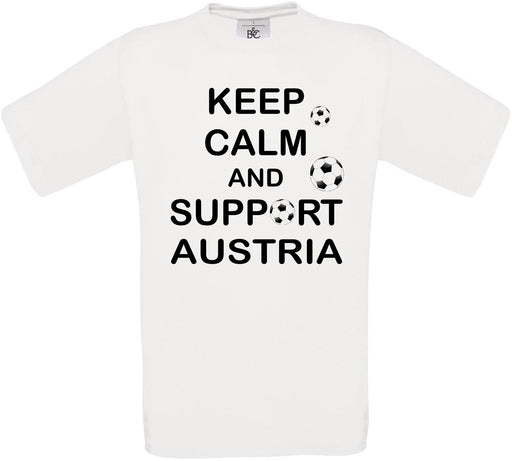 Keep Calm And Support Austria Crew Neck T-Shirt