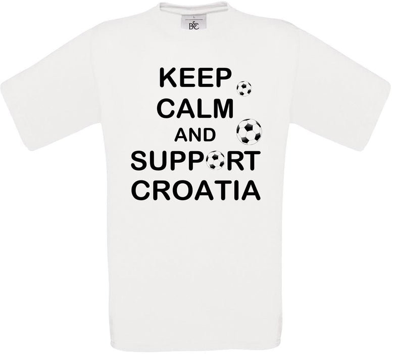 Keep Calm And Support Croatia Crew Neck T-Shirt
