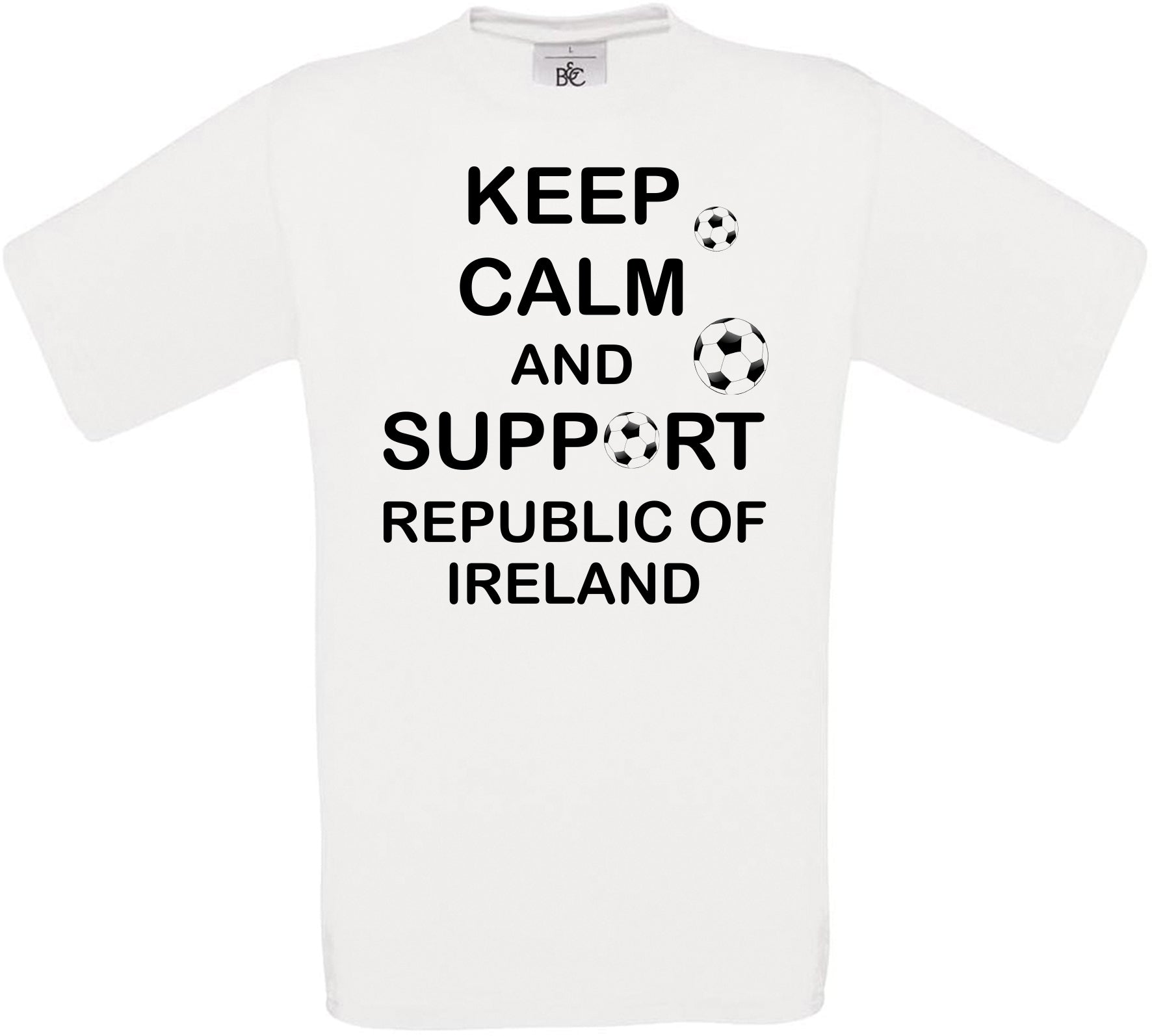 Keep Calm And Support Republic of Ireland Crew Neck T-Shirt
