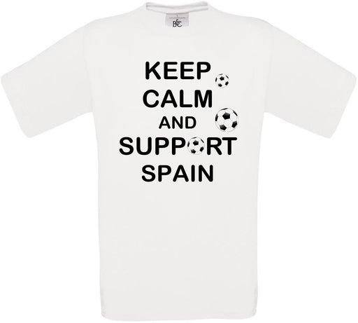 Keep Calm And Support Spain Crew Neck T-Shirt