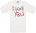 I Love You (With Grey Heart) Crew Neck T-Shirt