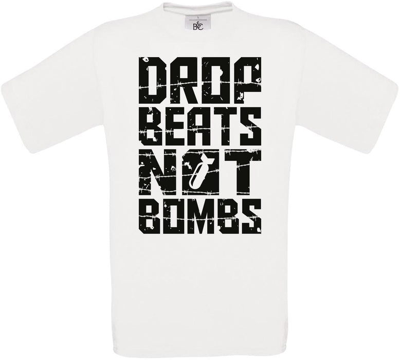 Drop Beats not Bombs Crew Neck T-Shirt