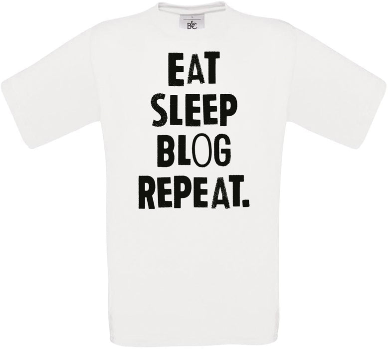 Eat Sleep Blog Repeat Crew Neck T-Shirt