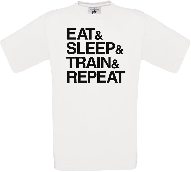 Eat Sleep Train Repeat Crew Neck T-Shirt