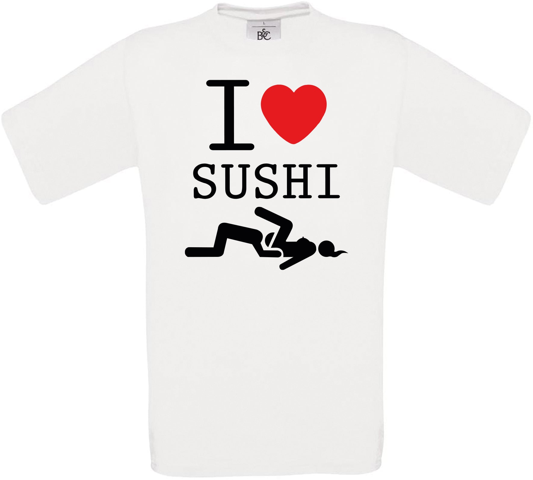 I Love SUSHI Crew Neck T-Shirt