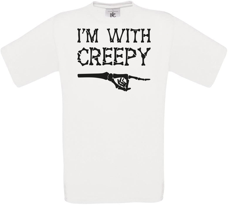 I'M WITH CREEPY Crew Neck T-Shirt