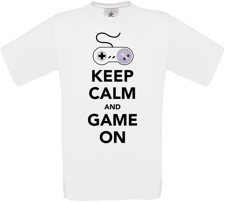 KEEP CALM AND GAME ON Crew Neck T-Shirt