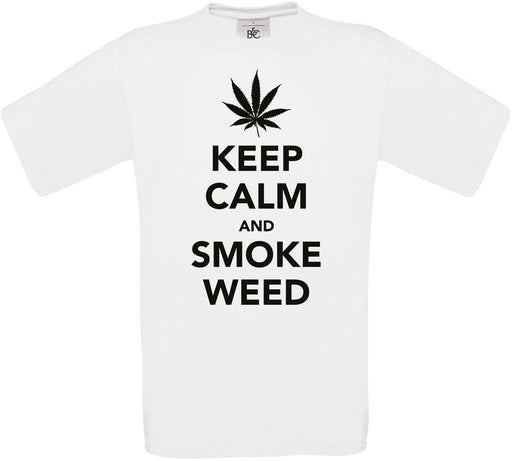 KEEP CALM AND SMOKE WEED Crew Neck T-Shirt