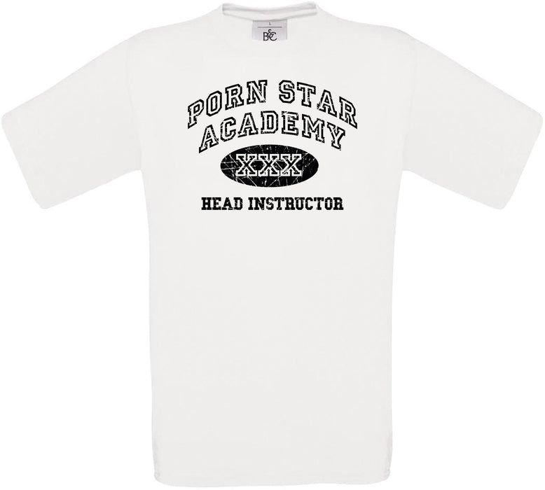 PORN STAR ACADEMY XXX HEAD INSTRUCTOR Crew Neck T-Shirt