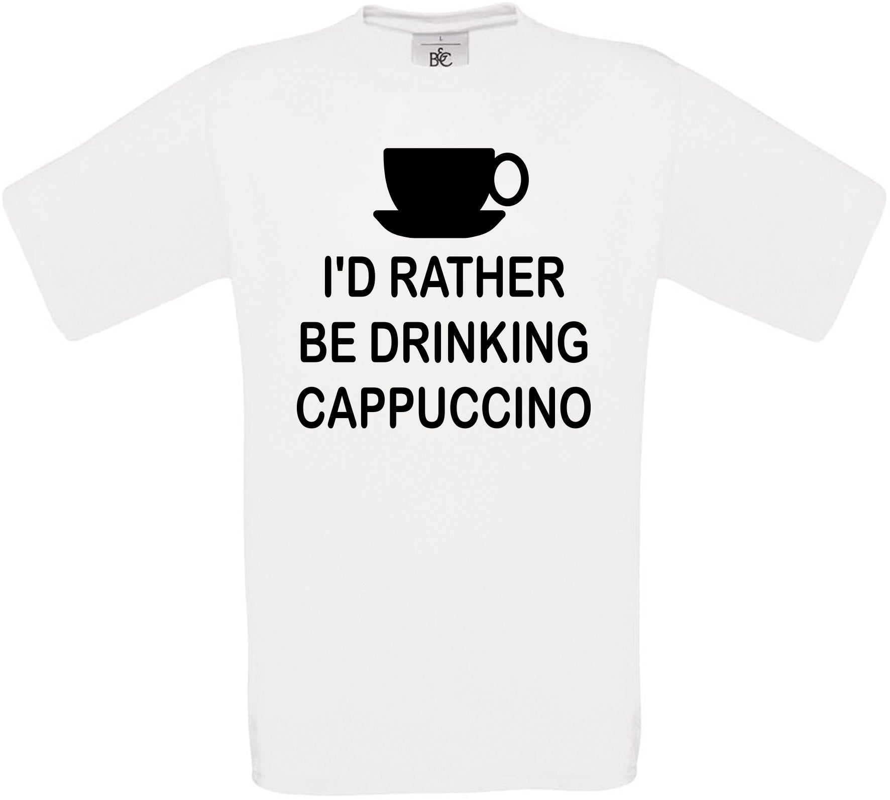 I'd Rather Be Drinking Cappuccino Crew Neck T-Shirt