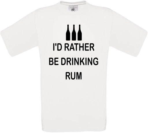I'd Rather Be Drinking Rum Crew Neck T-Shirt