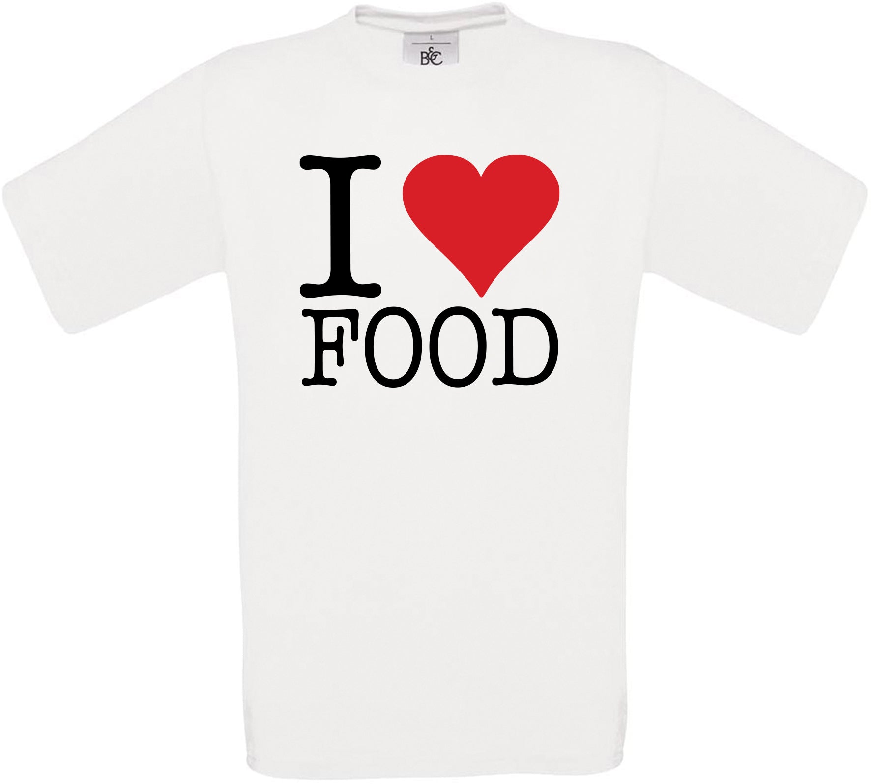 I Love Food Crew Neck T-Shirt