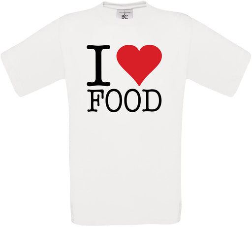 I Love Food Crew Neck T-Shirt
