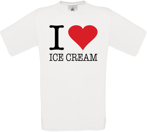 I Love Ice Cream Crew Neck T-Shirt