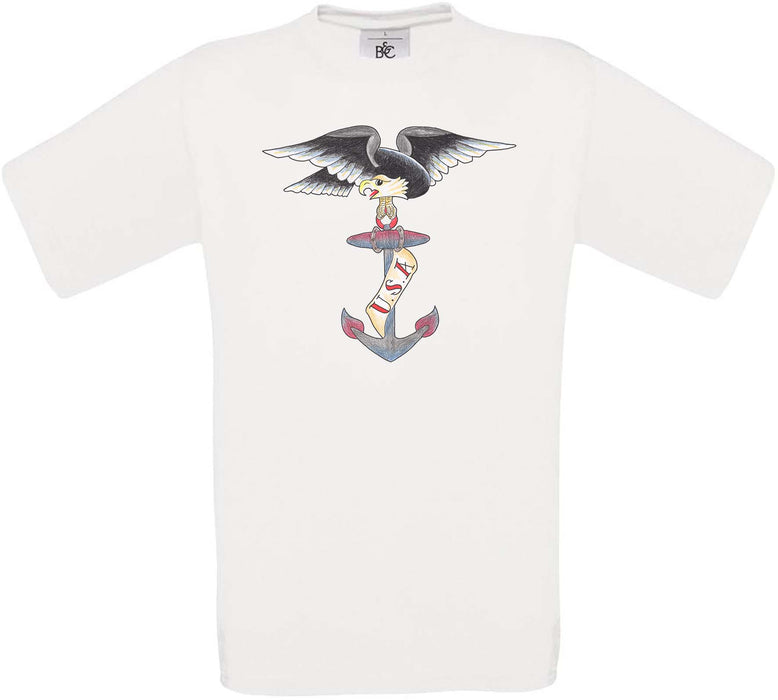 Vintage Eagle and Anchor Crew Neck T-Shirt