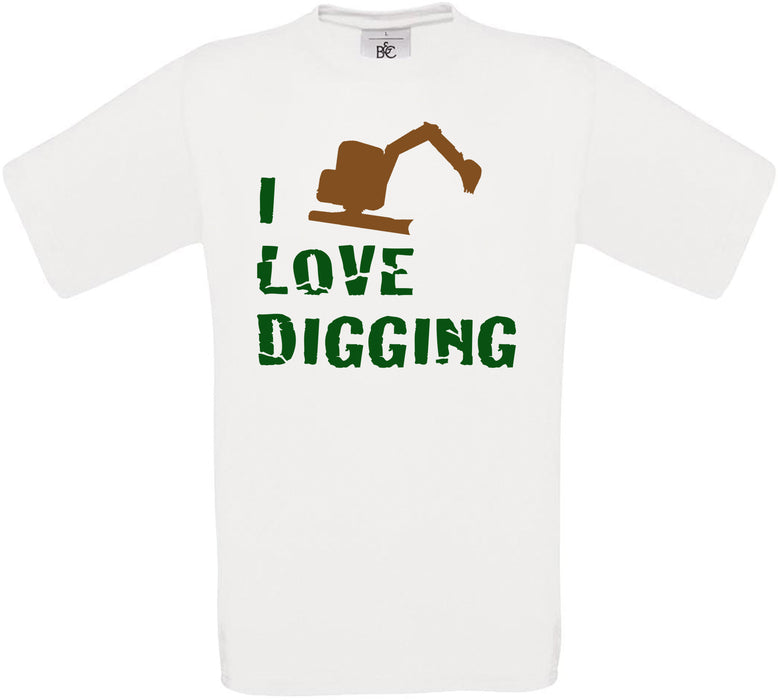 I Love Digging Crew Neck T-Shirt