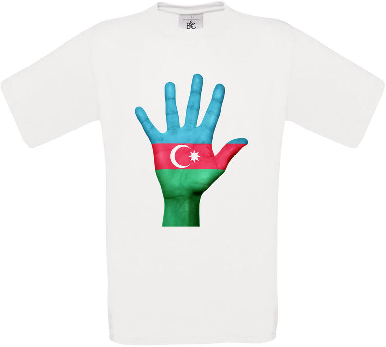 Azerbaijan Hand Flag Crew Neck T-Shirt