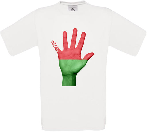 Belarus Hand Flag Crew Neck T-Shirt