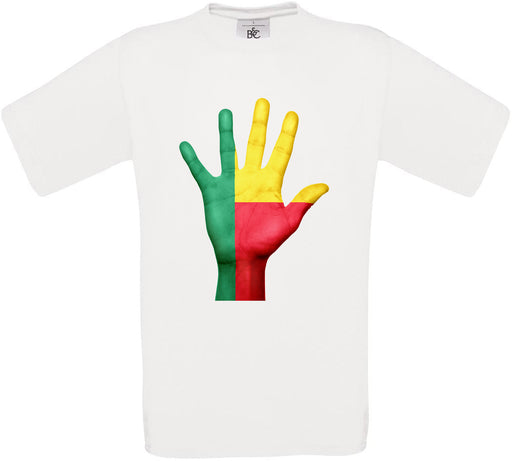 Benin Hand Flag Crew Neck T-Shirt