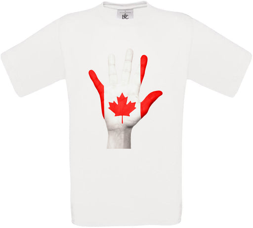 Canada Hand Flag Crew Neck T-Shirt