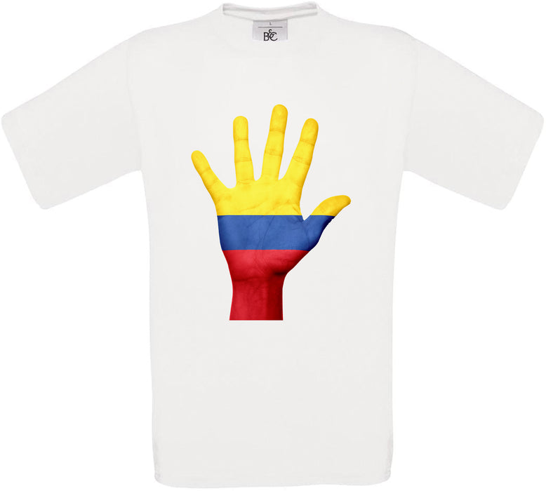Colombia Hand Flag Crew Neck T-Shirt