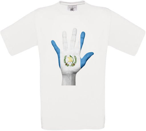 Guatemala Hand Flag Crew Neck T-Shirt