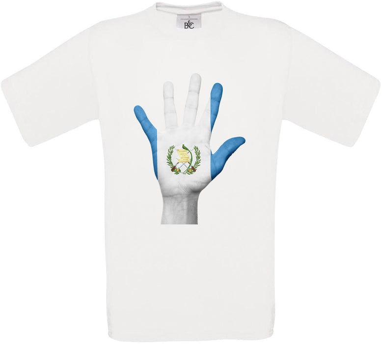 Guatemala Hand Flag Crew Neck T-Shirt