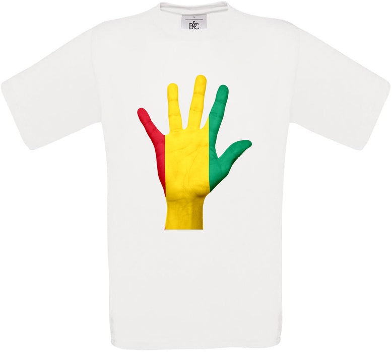 Guinea Hand Flag Unisex Crew Neck T-Shirt