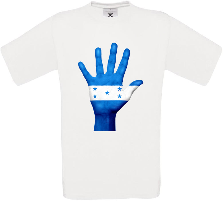 Honduras Hand Flag Crew Neck T-Shirt