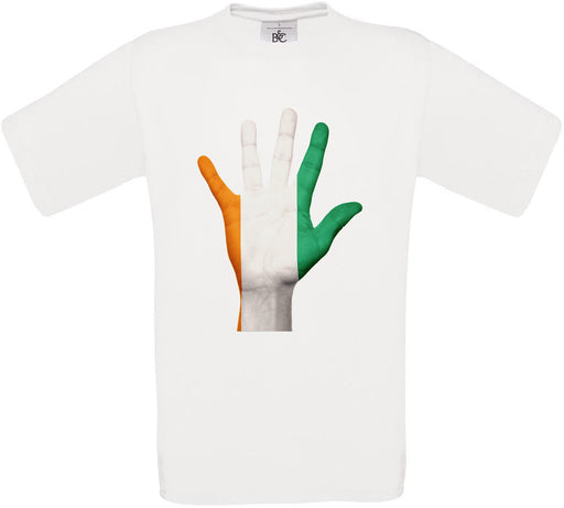 Ivory Coast Hand Flag Crew Neck T-Shirt