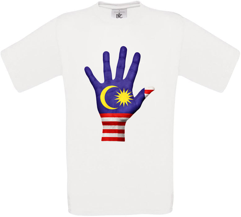 Malaysia Hand Flag Crew Neck T-Shirt