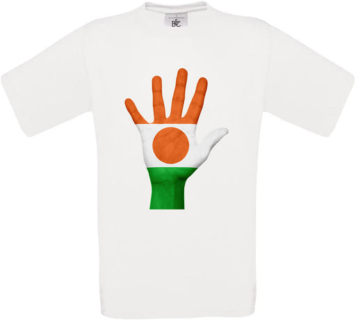 Niger Hand Flag Crew Neck T-Shirt