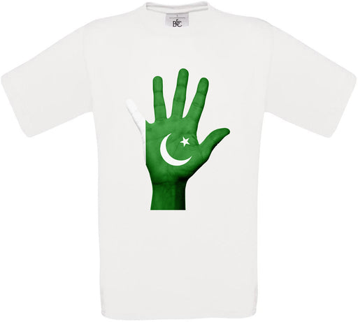 Pakistan Hand Flag Crew Neck T-Shirt
