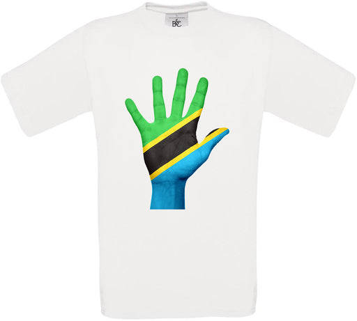 Tanzania Hand Flag Crew Neck T-Shirt