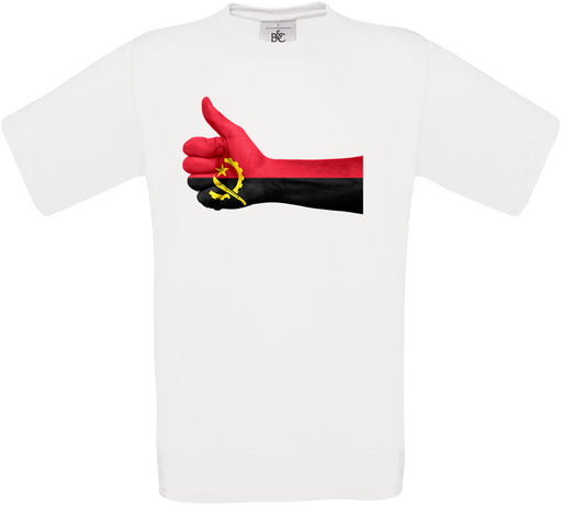 Angola Thumbs Up Flag Crew Neck T-Shirt